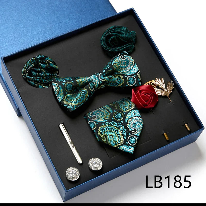Luxury Quality Tie Set With Necktie Bowtie Pocket