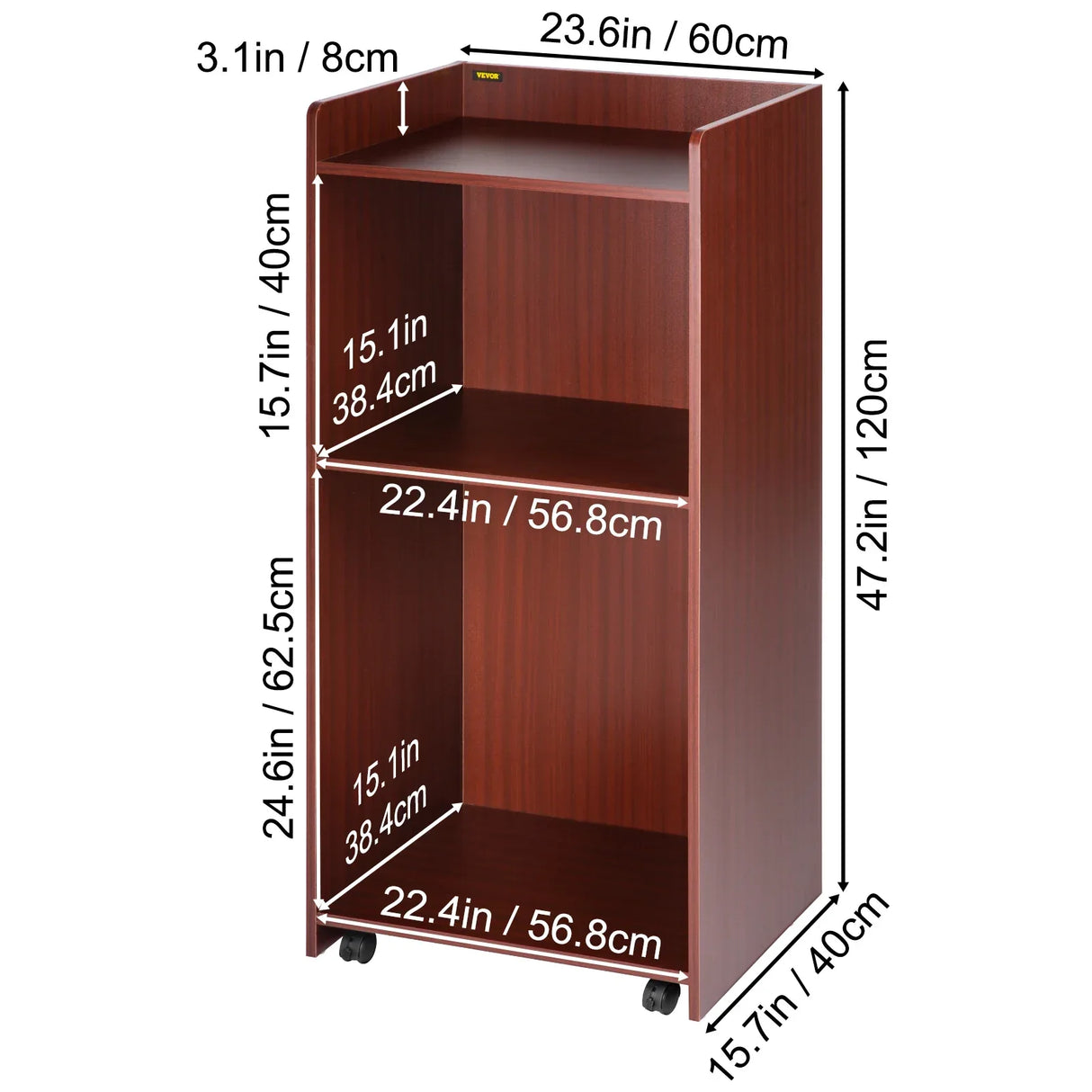 VEVOR Wood Podium 2 x 4 FT Lecterns