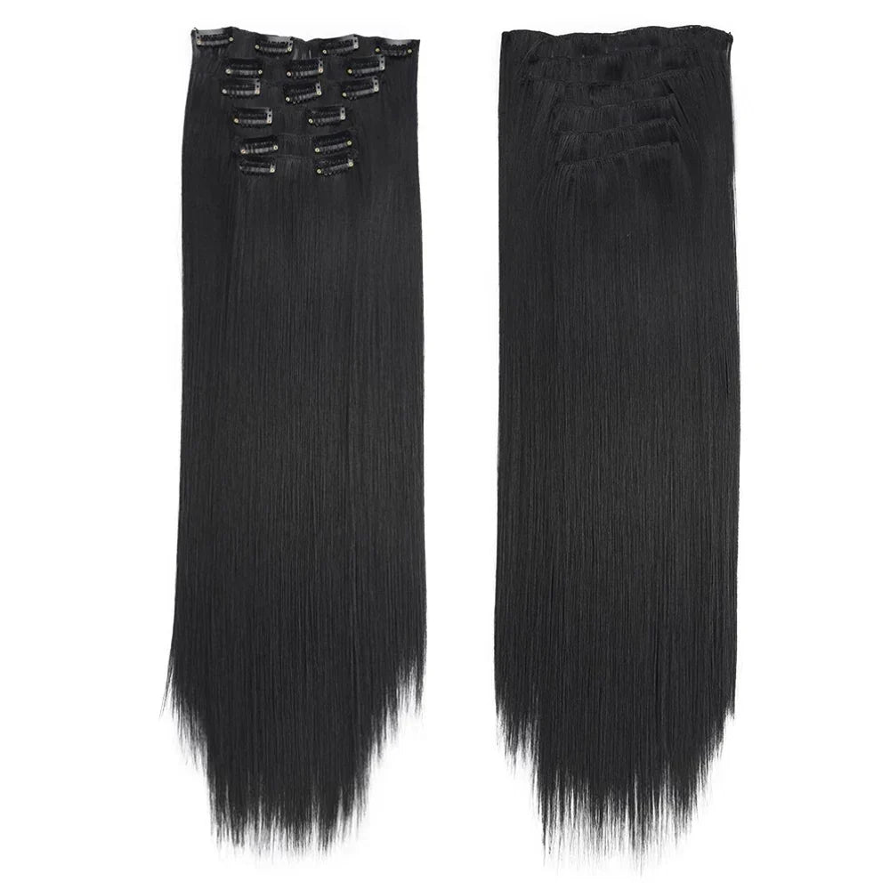 Synthetic Clip in Hair Extensions 6 Pcs/Set 16