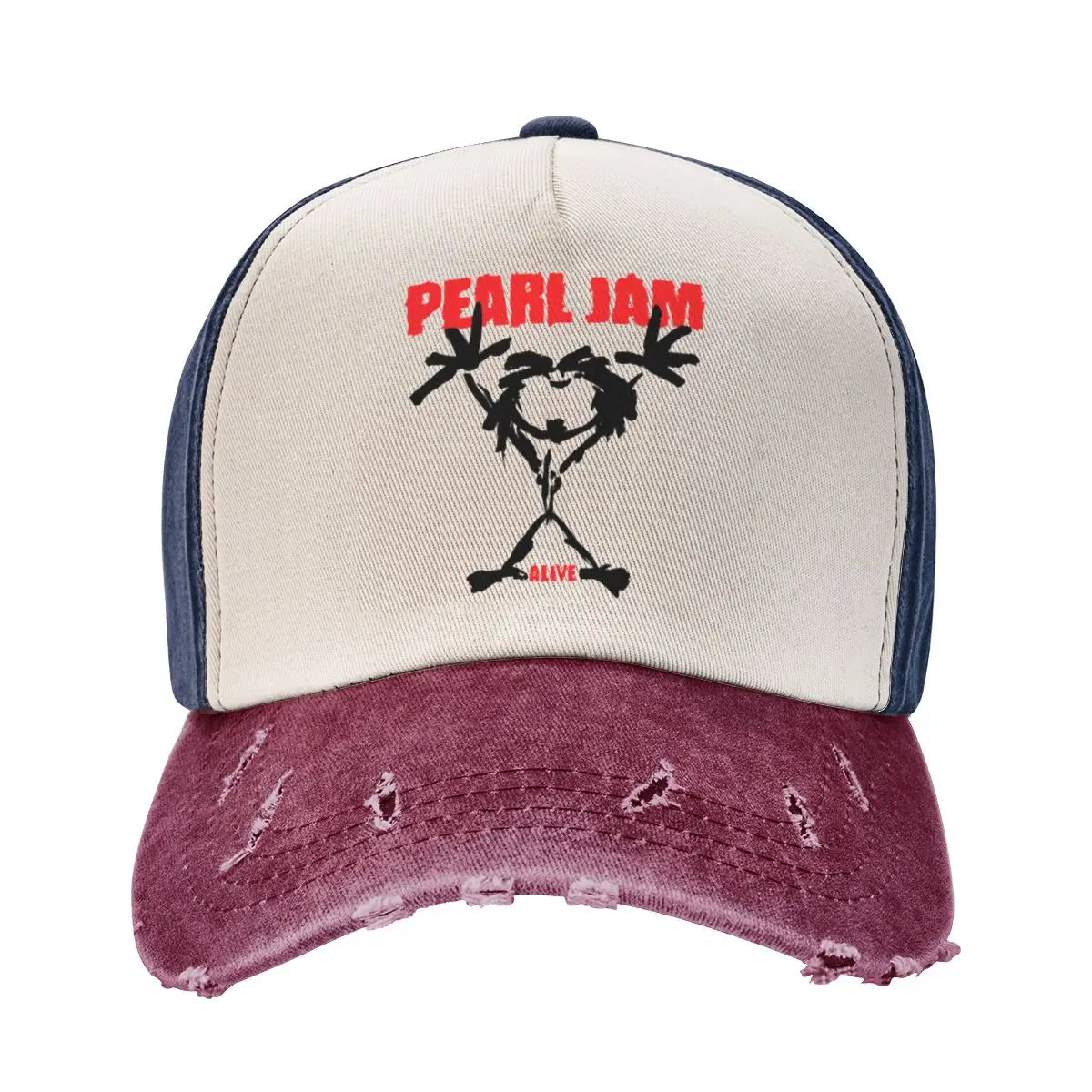 Baseball Cap Pearls Jam Rock Band Outfit for