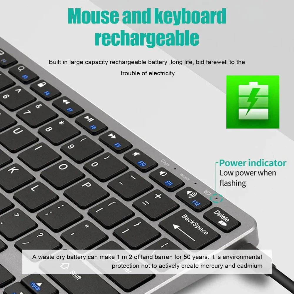 Wireless Keyboard Bluetooth 5.0&2.4G Mini Multimedia teclado bluetooth