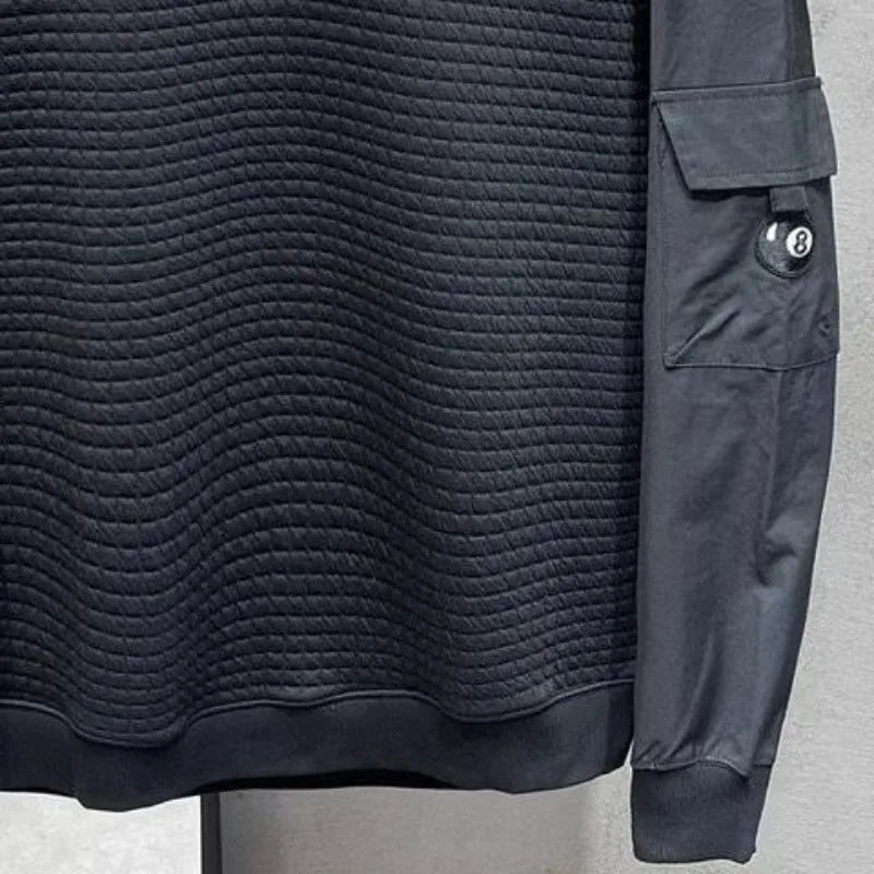 New Spring Autumn Patchwork Sweatshirts Men's Versatile Casual