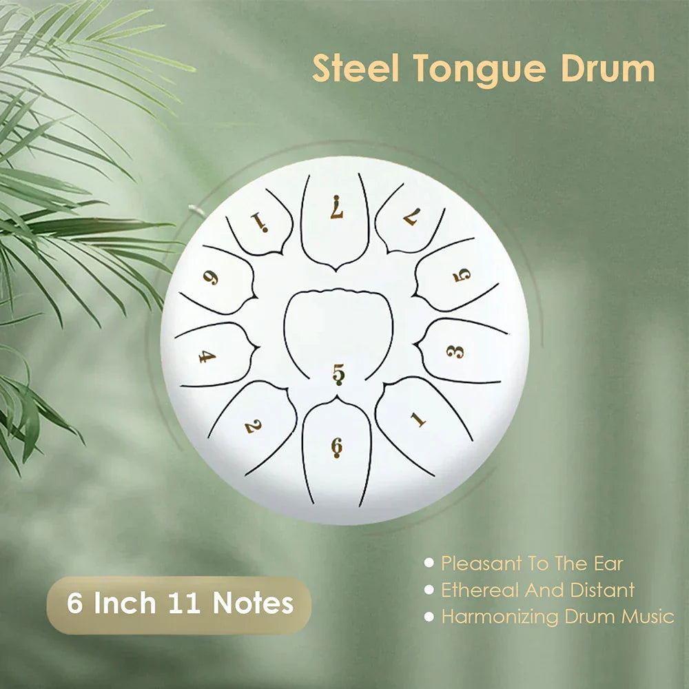 6 inch 11 Tone Steel Tongue Drum Hand