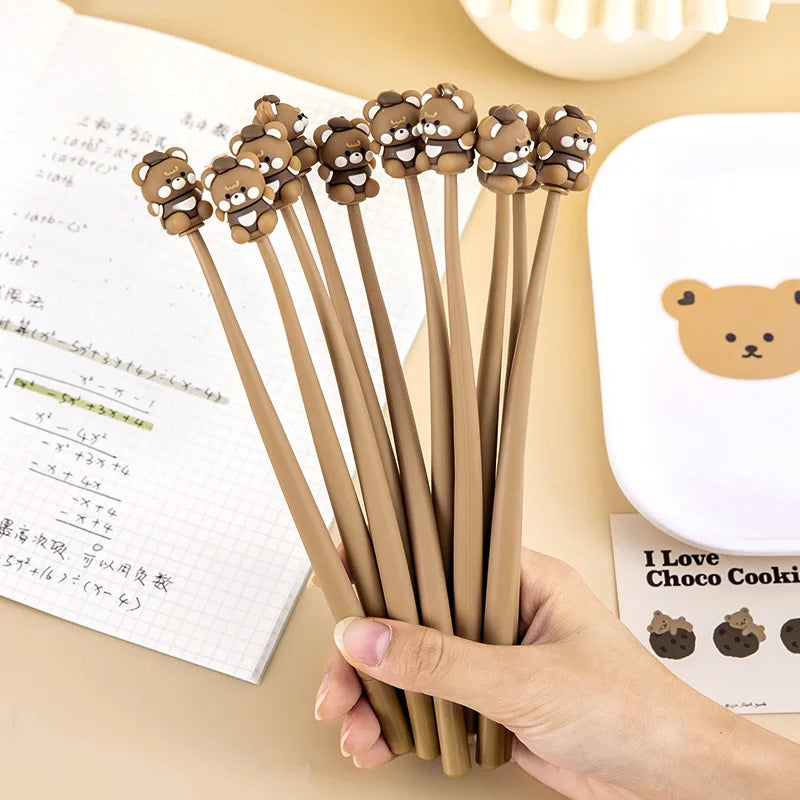 20Pcs/Lot Cute Cartoon Bear Gel Pen Student Stationery