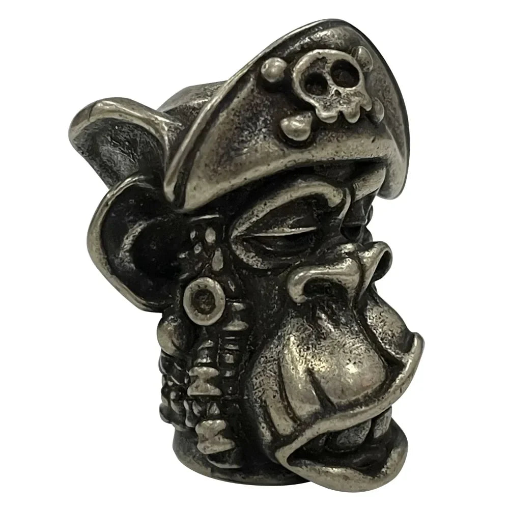 White Brass Gorilla Pirate Dreadlocks Monkey Knife Beads