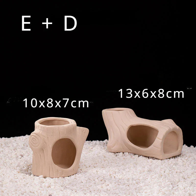 Clay Aquarium Decoration Ceramics Fish Tank Landscaping Shrimp