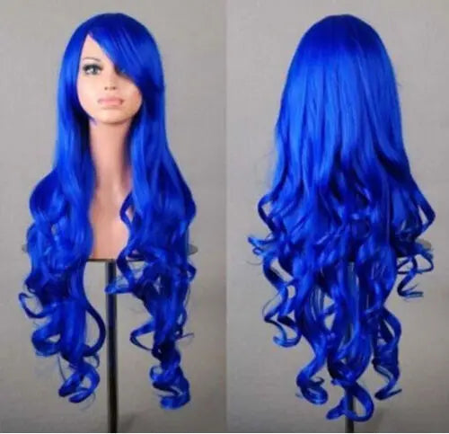 Lady 80cm Long Curly Wigs Fashion Cosplay Costume