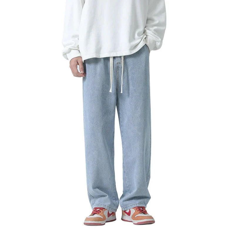 Spring New Streetwear Baggy Jeans Men Korean Fashion