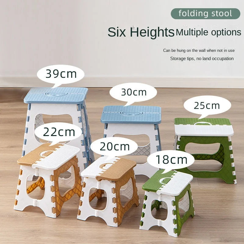 Thickened Plastic Folding Furniture Stool Portable Mini Outdoor