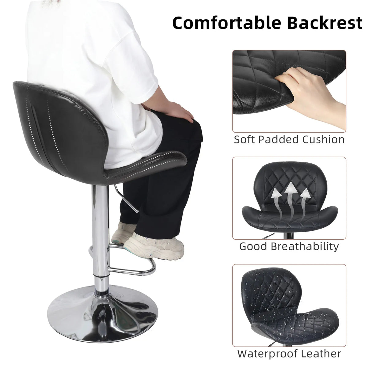 Bar Stools White Bar Chairs Breakfast Dining Stools