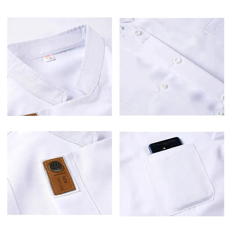 Chef Jacket for Men Women Short Sleeve Cook