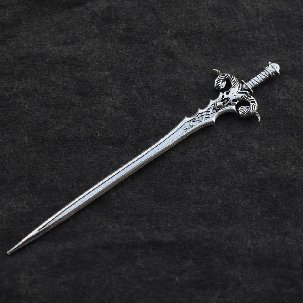 16cm Witch skull Hair Stick sword woman hair