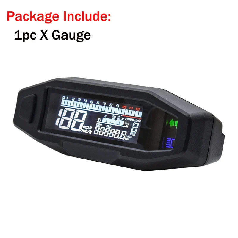 2021 Universal Moto RPM Tachometer & Speedometer Set for Motorcycles
