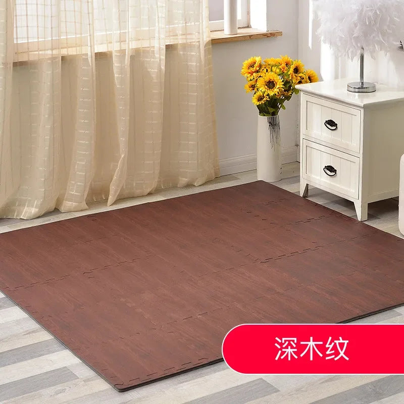 Wooden Interlocking Exercise Tiles Crawling Carpet And Rug