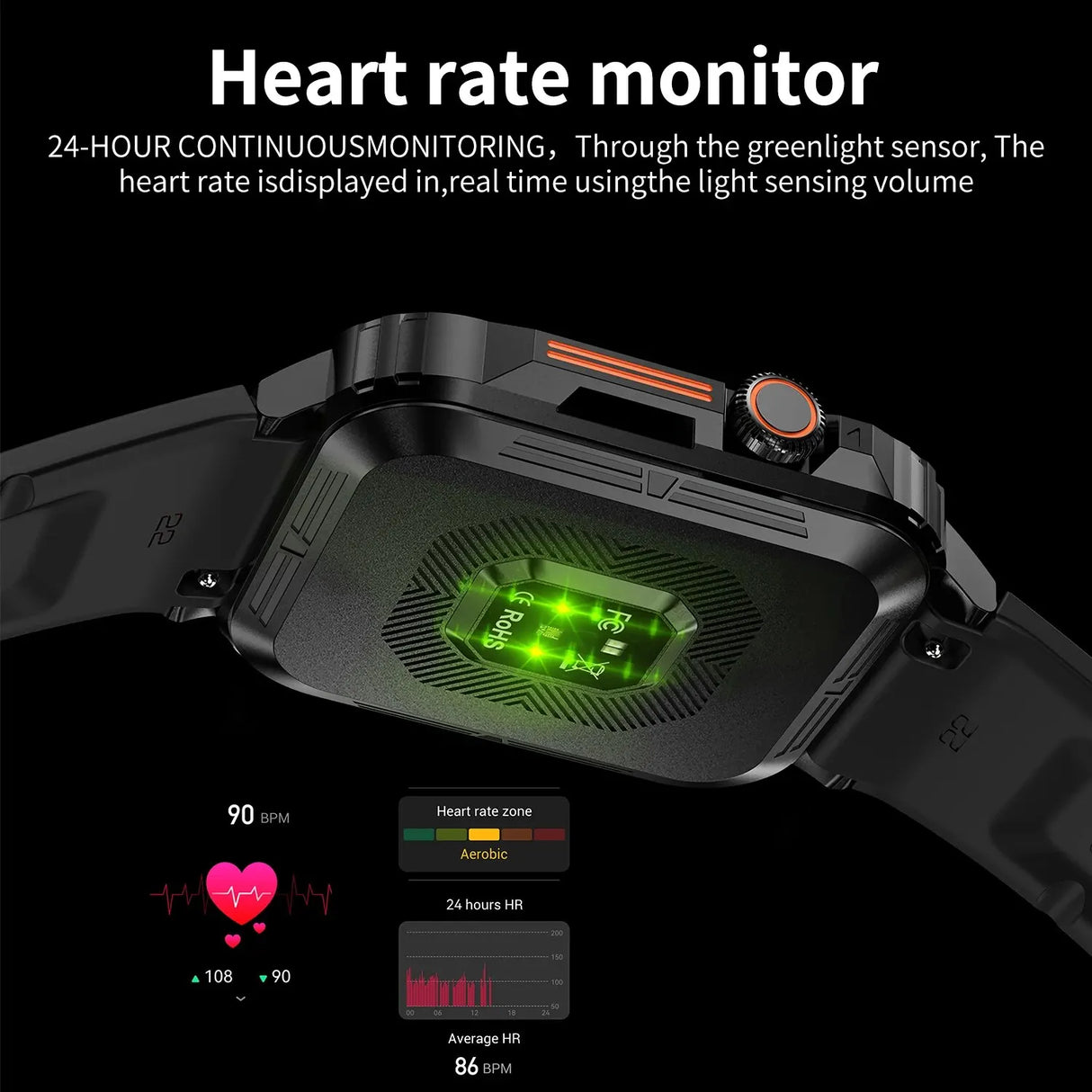 Outdoor Sports Smart Watch 1.95" HD Color Screen
