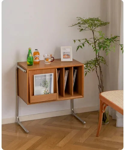 Nordic Wood Bedside Table Laden Makeup Bedroom Bedside