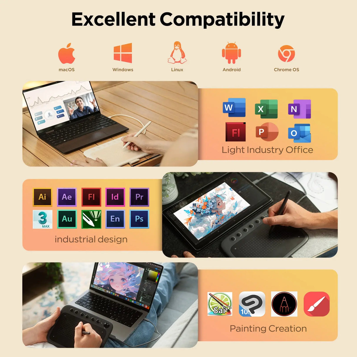 Ugee Q6 Graphic Tablet Drawing Tablet Digital Drawing