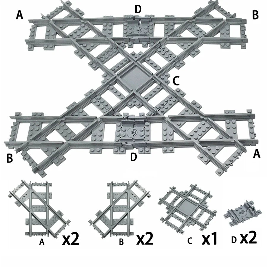 City Track Trains Uphill Flexible Soft Tracks Building