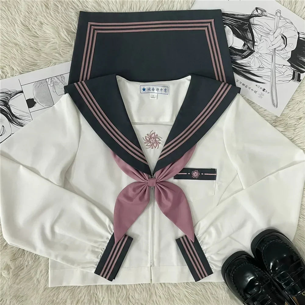 JK uniform suit Japanese college style sweet long