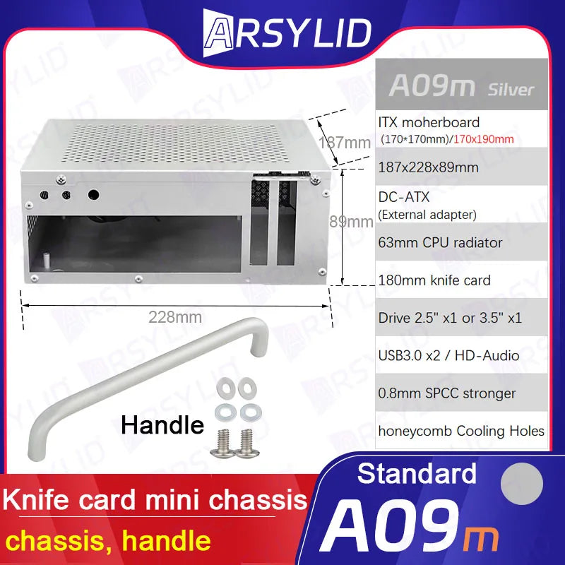 A09m 3.8L ITX Chassis Knife Card A4 HTPC