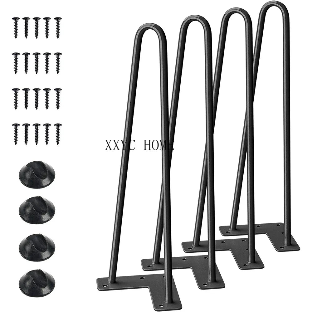 LWZH Heavy Duty Satin Black Hairpin Legs 4PCS