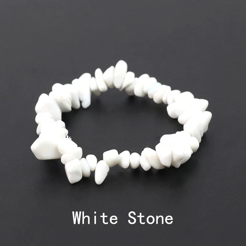 Natural Crystal Gemstone Irregular Energy Stone Bracelet Beads