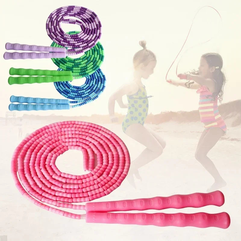 Skipping Rope Soft Beads Unknotted Long Jump Rope