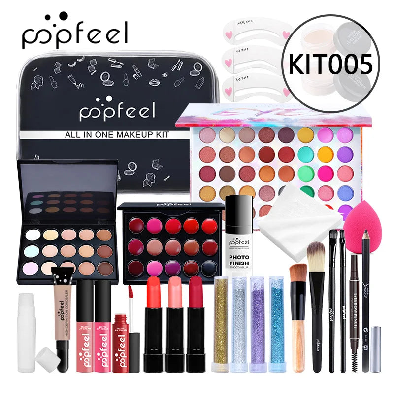 POPFEEL All In One Makeup Set (Eyeshadow, Ligloss,