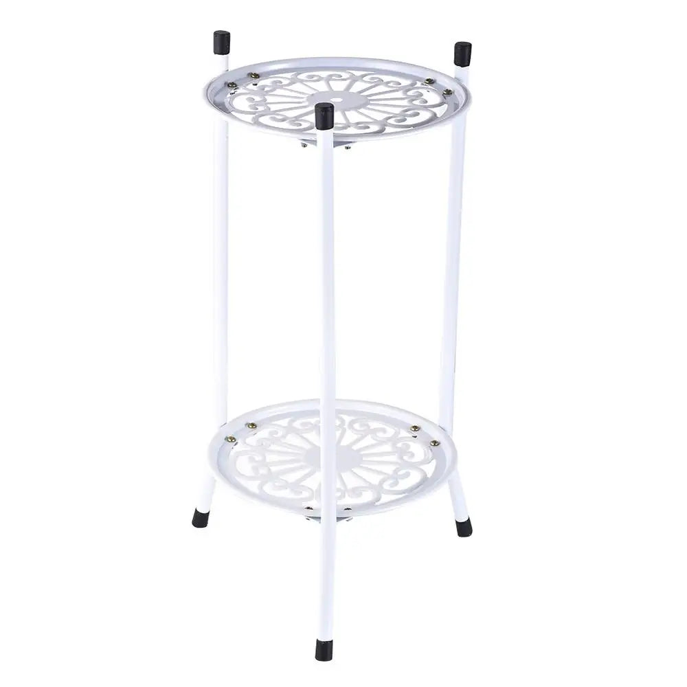 2-Tiered Tall Plant Stand Metal Plant Shelf Supports