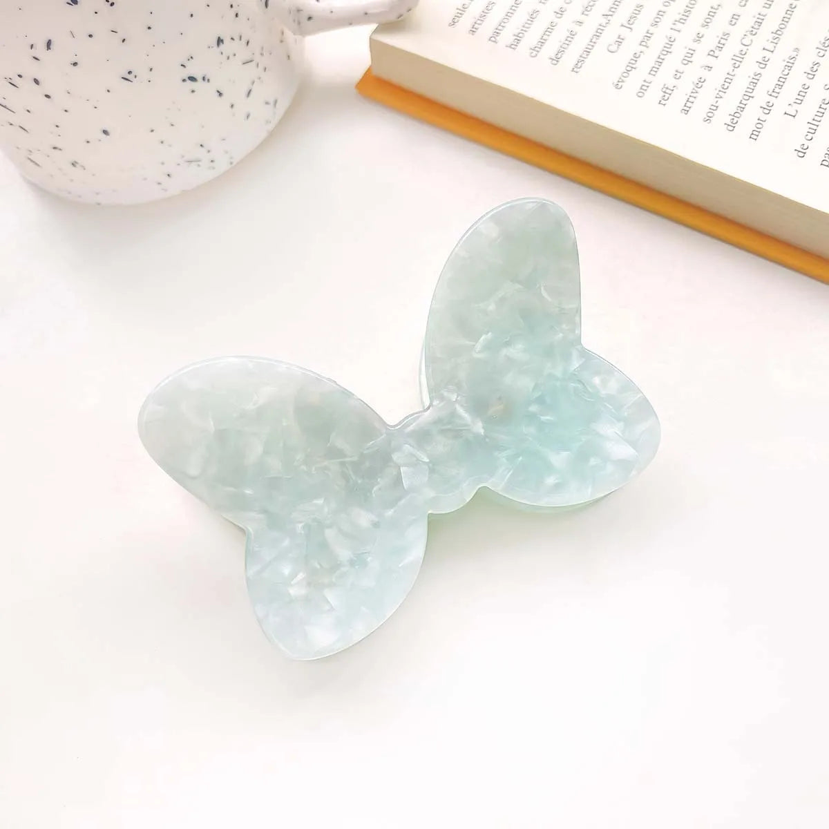 Muweordy Cartoon Bowknot Acrylic Hair Claw for Women