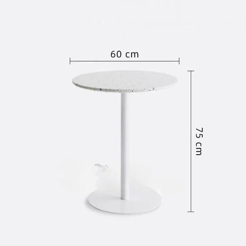 Living Room White Coffee Table Round Dining Metal