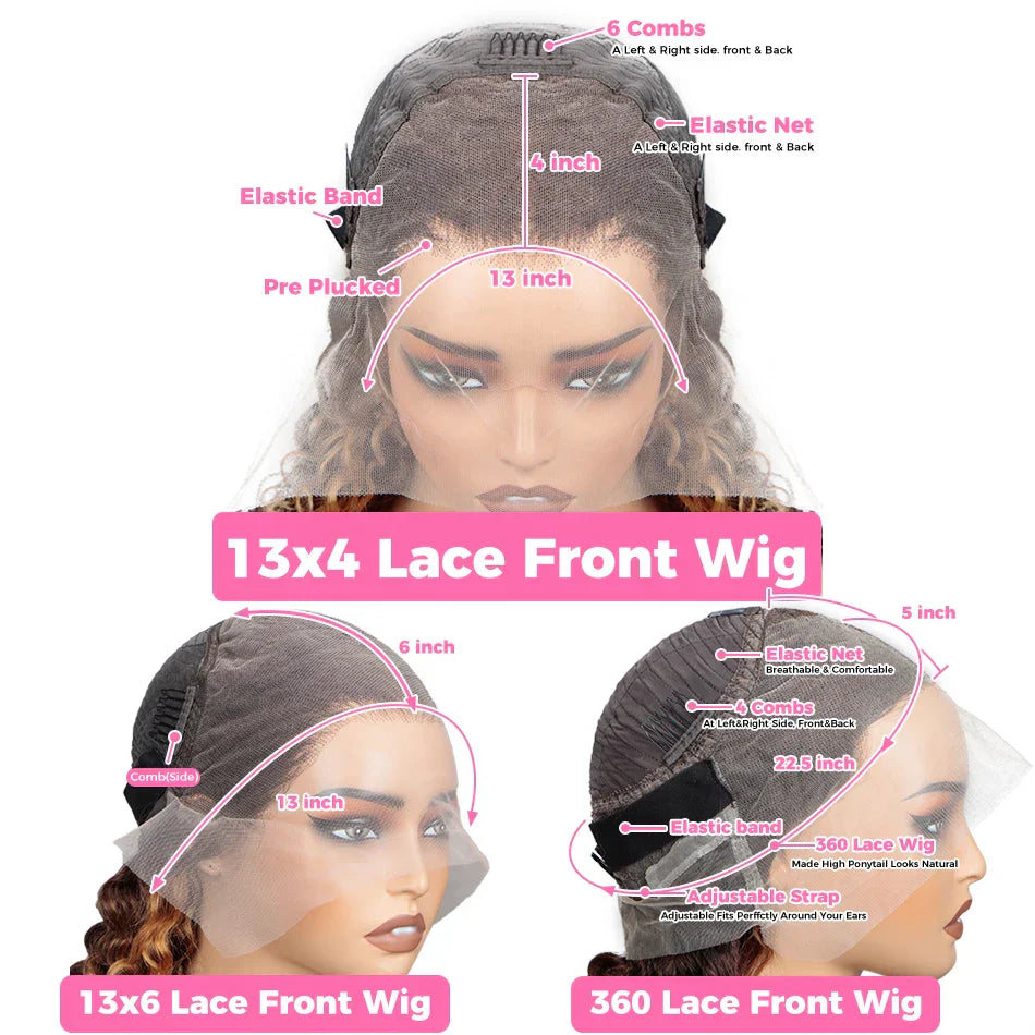 13x6 Hd Highlight Wig Human Hair Ombre Honey