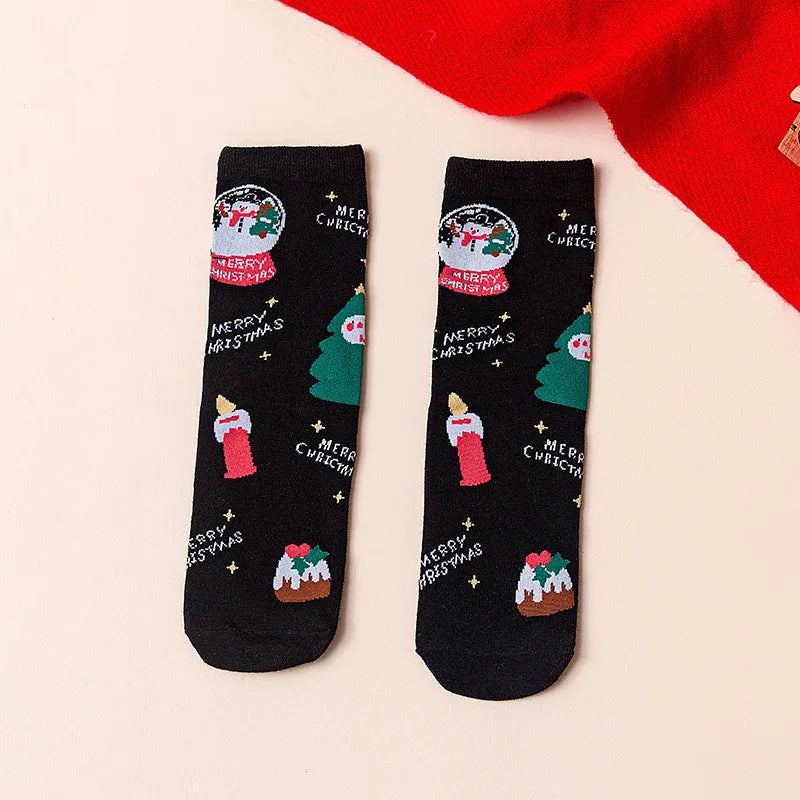 4 Pairs/Lot Children Girls Socks Christmas Socks For