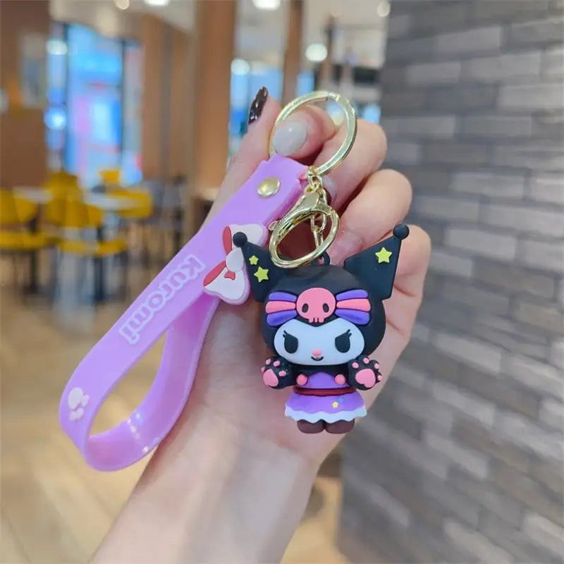 Wholesale Kawaii Sanrio Kuromi Keychain Pvc Doll Key