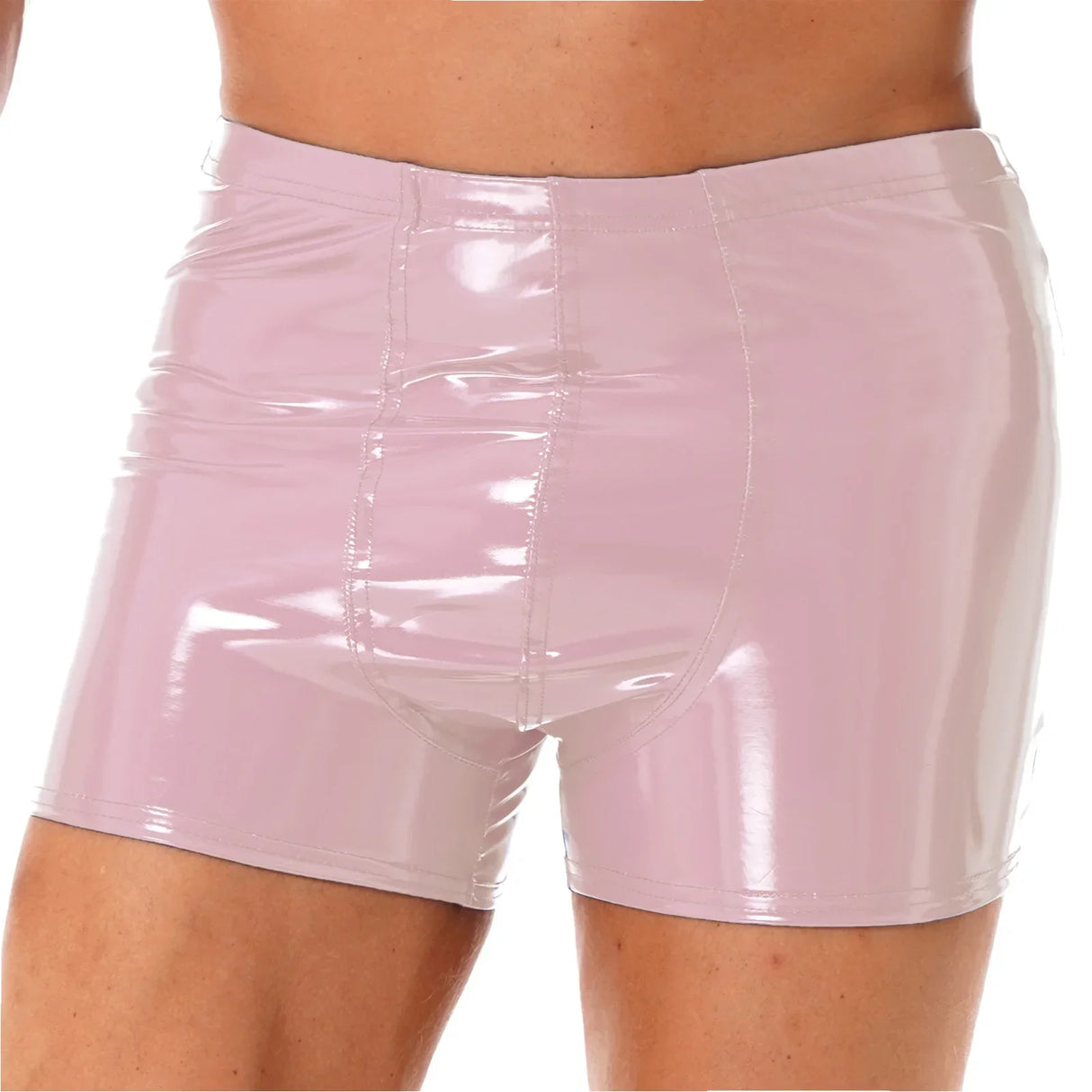 Sexy Mens Wet Look Patent Leather Boxer Briefs