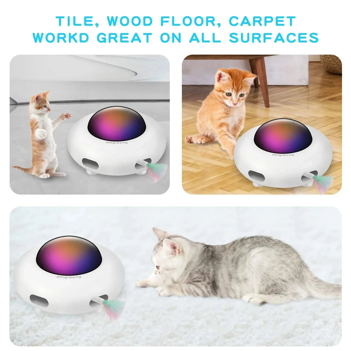 Smart UFO Interactive Cat Toy for Indoor Rotating