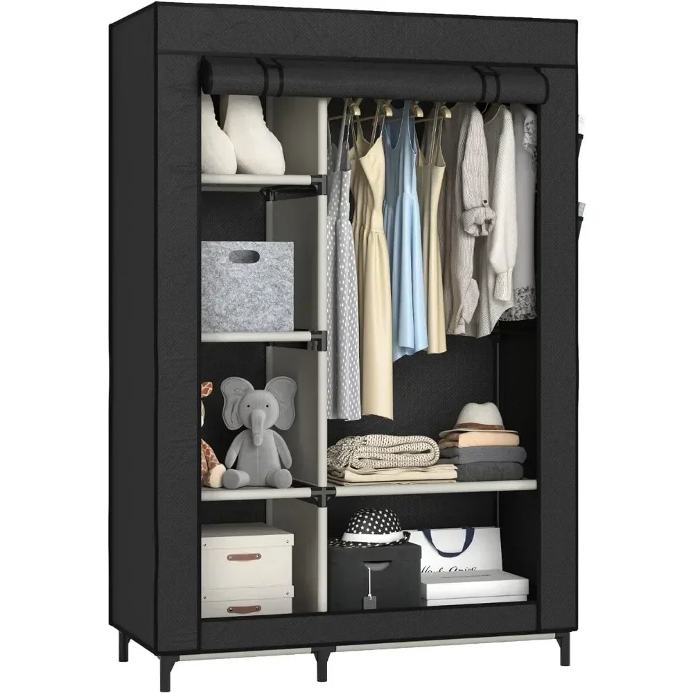 Canvas Wardrobe Portable Closet Wardrobe Clothes Storage with