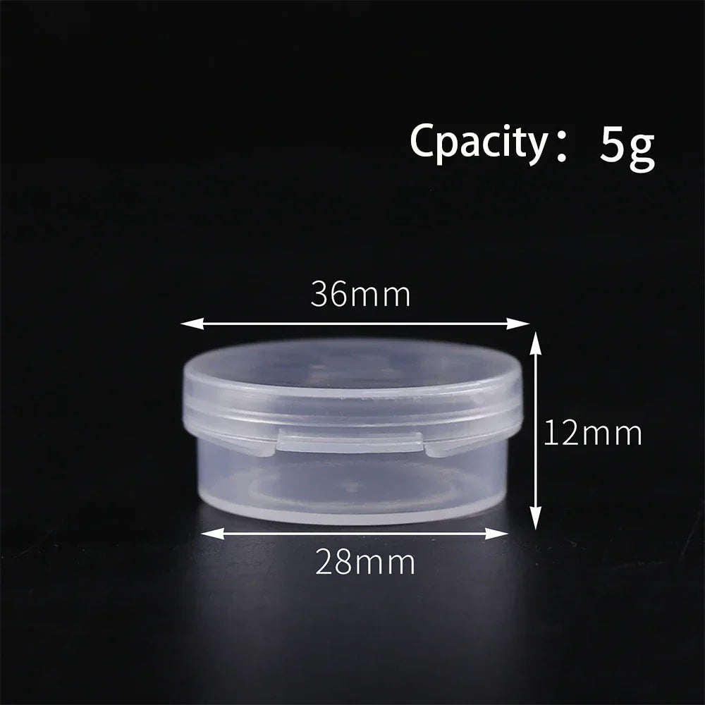 100pcs 5g Plastic Nail Glitter Jar Mini Cream