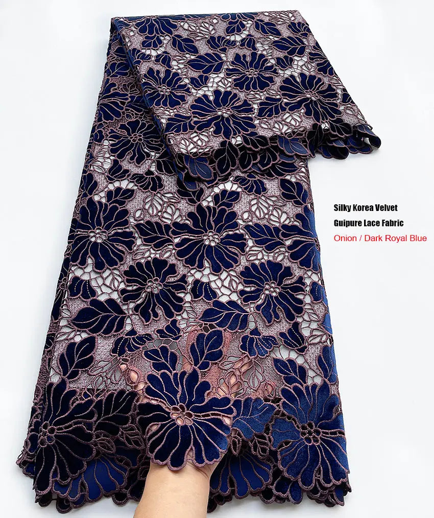 Highest Quality Original Korea Velvet Lace African Guipure