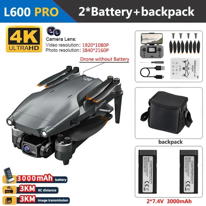 L600 PRO MAX Drone 4K Three-Axis PTZ HD