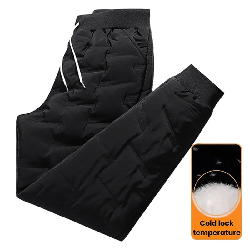 90% White Duck Down Padded Pants Drawstring Waist