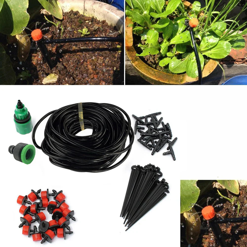 5/15/25m Garden Water Irrigation Kit Adjustable Automatic Garden