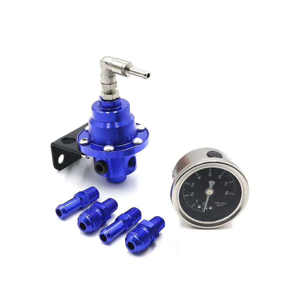 Adjustable Aluminum Fuel Pressure Regulator With Gauge Kit