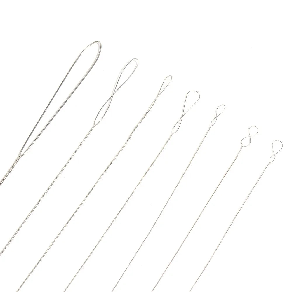 5pcs7pcs Stainless Steel Beaded Needle For Beads Threading