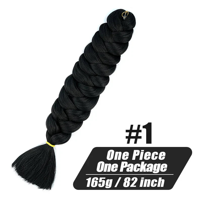 Wigundle 82 Inch Jumbo Braids Crochet Hair Extensions