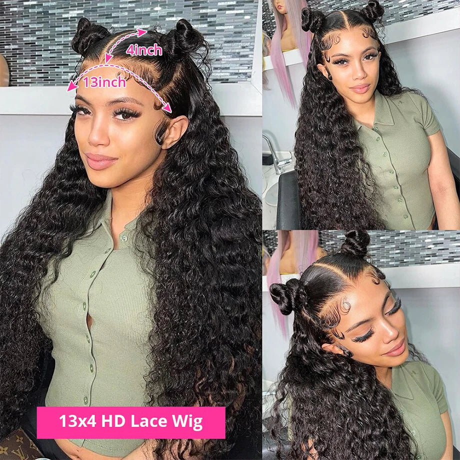 Deep Wave 13x4 HD Lace Front Human Hair