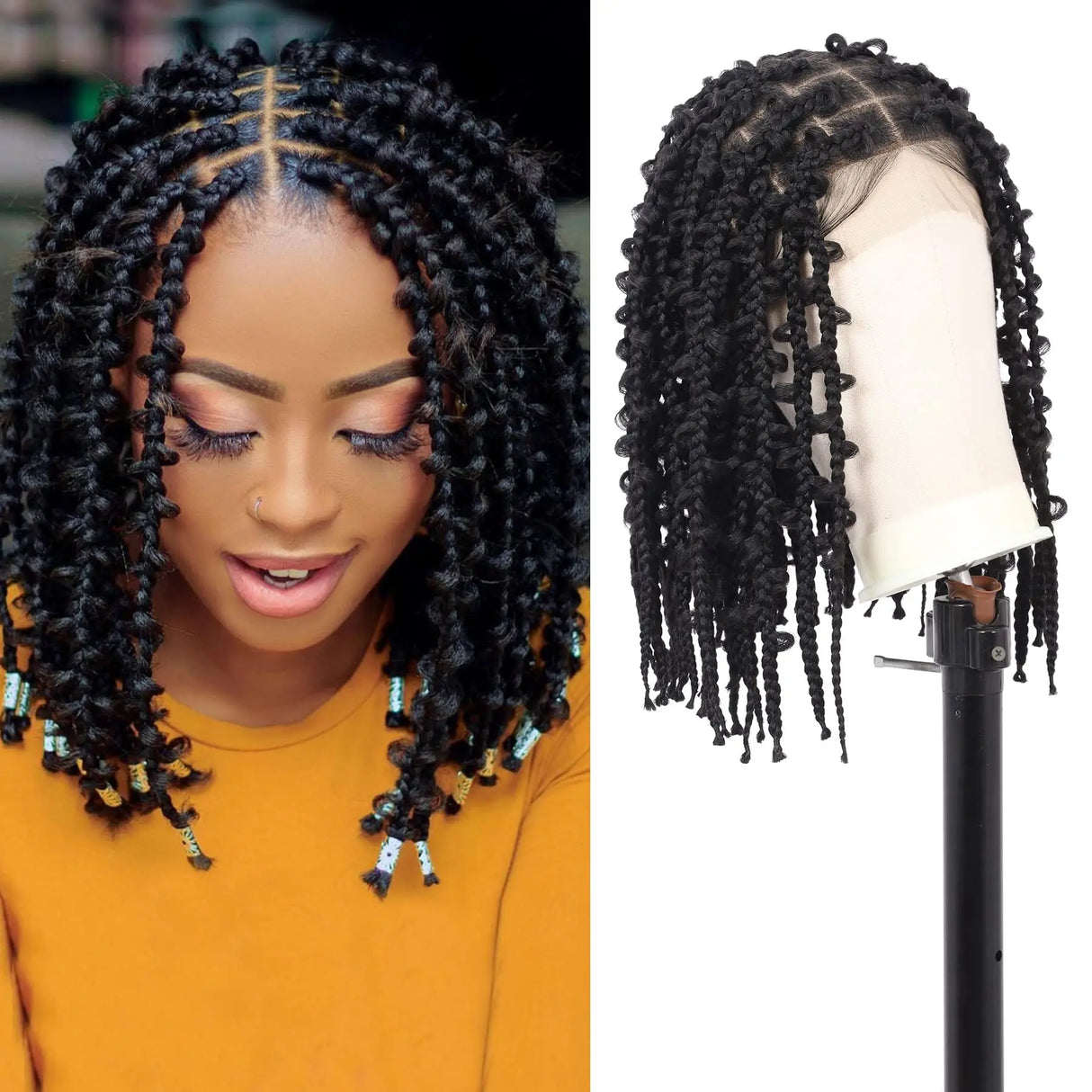 Kalyss- 14" Short Knotless Box Braided Wigs for