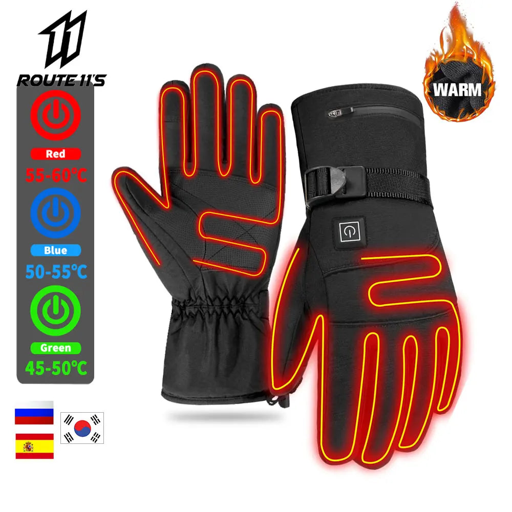 2023 Heated Motorcycle Gloves – USB Electric Thermal Biker Gloves