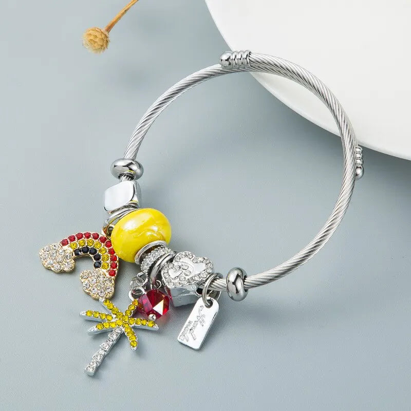 Cute Pineapple With Crystal Creative Multi Element Inlaid