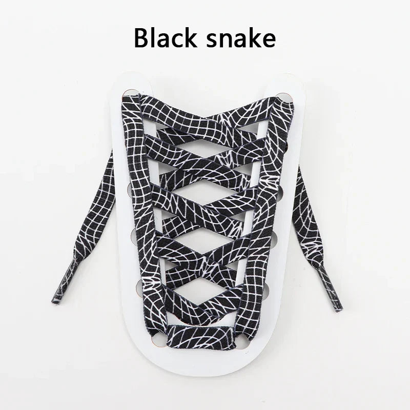 Animal Pattern Shoelaces Flat AF1AJ Sneakers Shoe laces